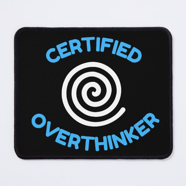 Item preview, Certified Overthinker Aesthetic Mental Health Print designed and sold by Unique Egg.