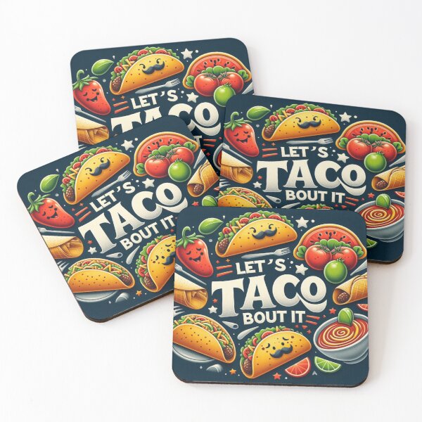 Item preview, Let’s Taco ’Bout It – Funny Taco Pun with Cute Food Graphic designed and sold by ashokreddy343.