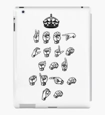 Keep calm and sign on - American sign language iPad Case/Skin