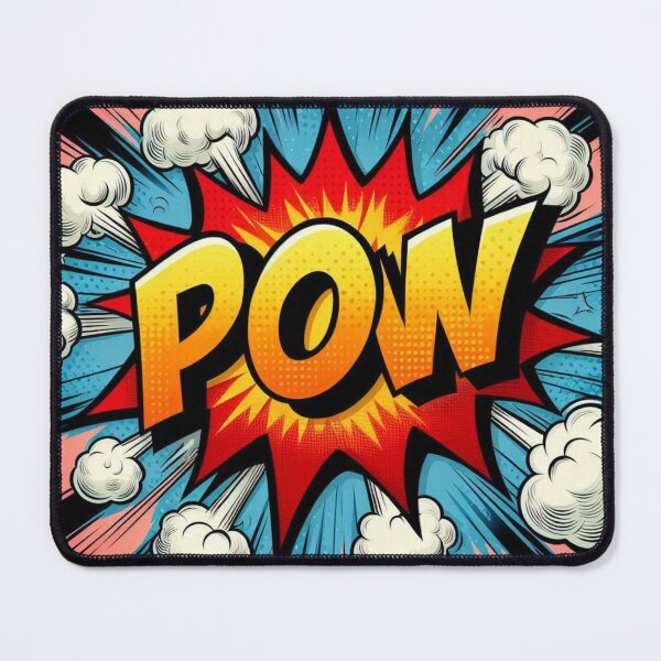 Item preview, Comic-Style POW! Text on Red Burst – Retro Pop Art Design designed and sold by ashokreddy343.