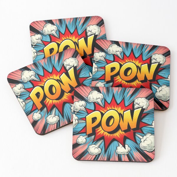 Item preview, Comic-Style POW! Text on Red Burst – Retro Pop Art Design designed and sold by ashokreddy343.