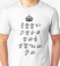 Keep calm and sign on - American sign language Unisex T-Shirt