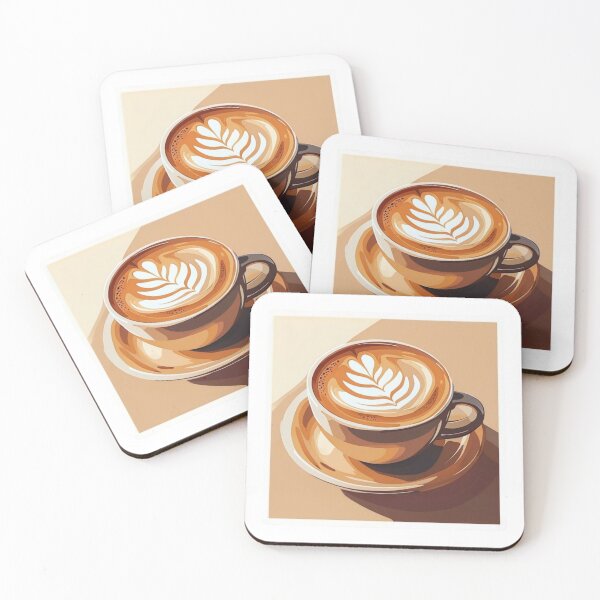 Item preview, Coffee Vibes – Aesthetic Latte Art Sticker designed and sold by Imaginarium of Chaos falcon88 .