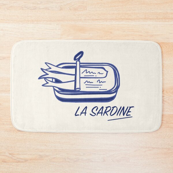 Item preview, La Sardine – Quirky Hand-Drawn Sardine Tin Illustration designed and sold by DarshitaAgarwal.