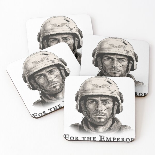 Item preview, “For the Emperor” | Grimdark Imperial Guardsman Portrait designed and sold by Splyntpop.