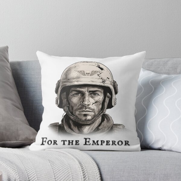 Item preview, “For the Emperor” | Grimdark Imperial Guardsman Portrait designed and sold by Splyntpop.