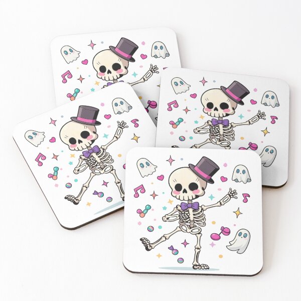 Item preview, Cute Dancing Halloween Skeleton with Hat designed and sold by LonelyJelly.