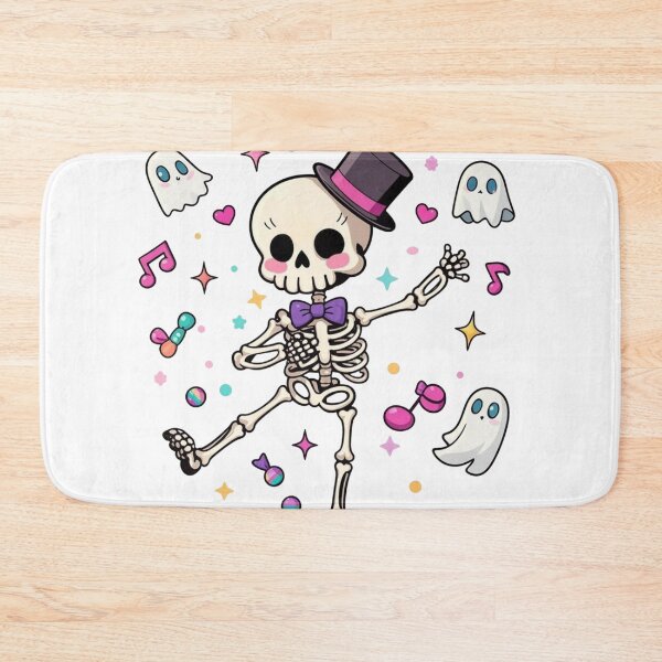 Item preview, Cute Dancing Halloween Skeleton with Hat designed and sold by LonelyJelly.