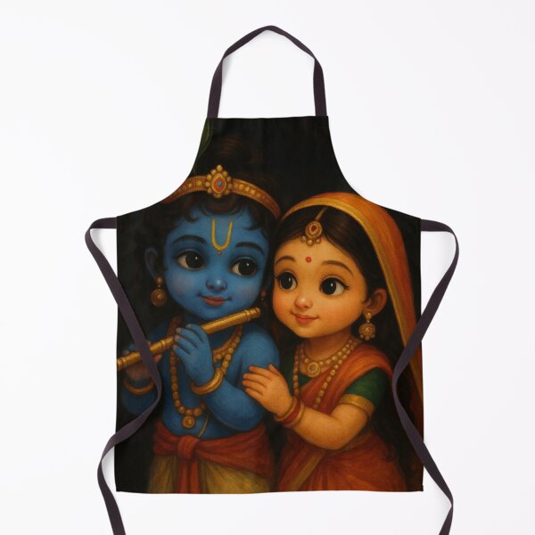 Item preview, Beautiful Little Lord Krishna with Radha playing flute designed and sold by Bela Mehta.