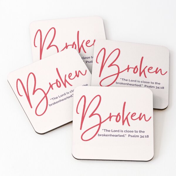 Item preview, "Broken But Not Abandoned – Psalm 34:18 Christian Design" designed and sold by Illustrated Faith.
