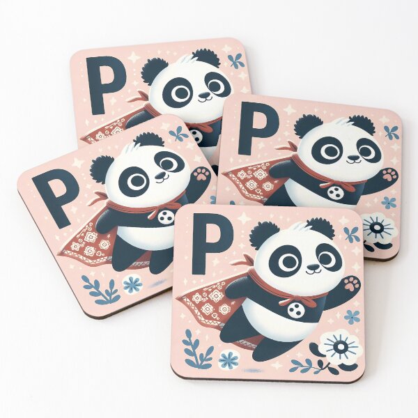Item preview, Cute Panda Superhero - Folk Art by heidiannemorris © designed and sold by FOLK ART FUSION by heidiannemorris.