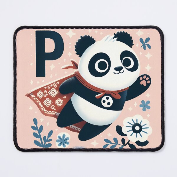 Item preview, Cute Panda Superhero - Folk Art by heidiannemorris © designed and sold by FOLK ART FUSION by heidiannemorris.