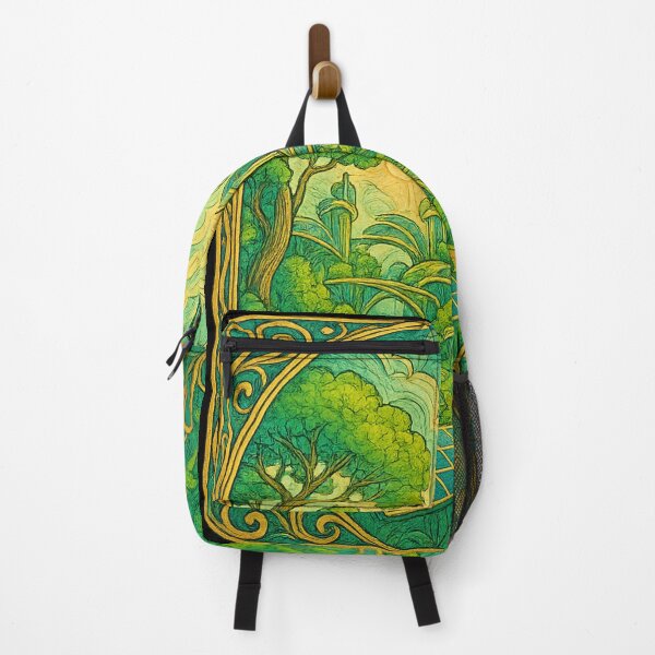 Item preview, Solarpunk city with lush greenery and solar panels in art nouveau linework designed and sold by optimusprime39.