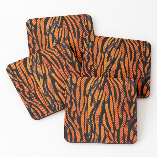 Item preview, Bright Orange Snakeskin Tiger Print Pattern  designed and sold by VonsKraftCorner.
