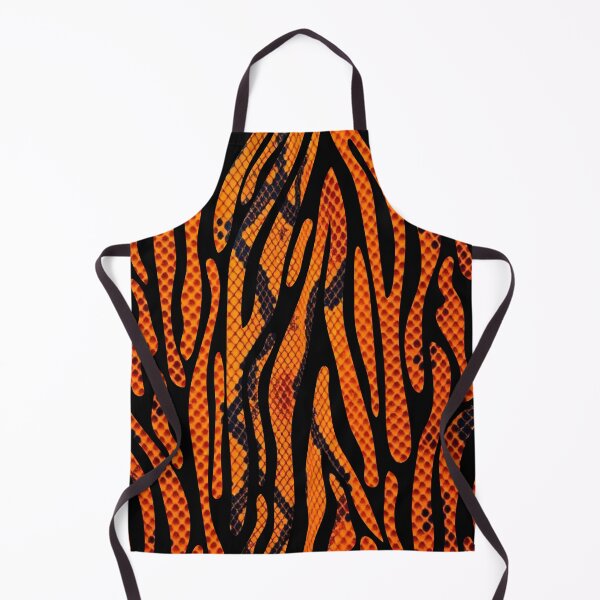 Item preview, Bright Orange Snakeskin Tiger Print Pattern designed and sold by VonsKraftCorner.
