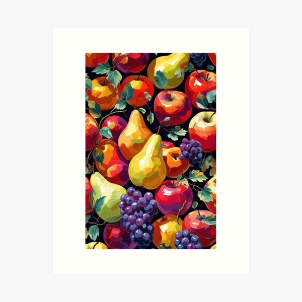 Item preview, Autumn Fruit Pattern – Vintage Harvest Fruits Design for Stickers, Apparel & Home Decor designed and sold by Timeless Decor.