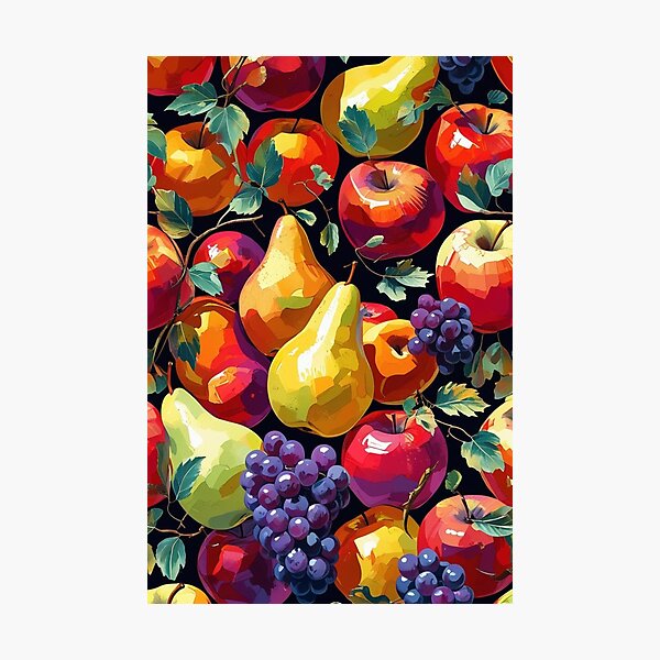 Item preview, Autumn Fruit Pattern – Vintage Harvest Fruits Design for Stickers, Apparel & Home Decor designed and sold by Timeless Decor.