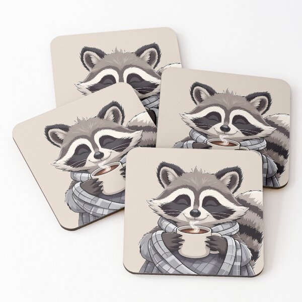 Item preview, Cute Raccoon Tired of Coffee, Funny, Raccoon, Animal, Gift designed and sold by ChearshiPrints.