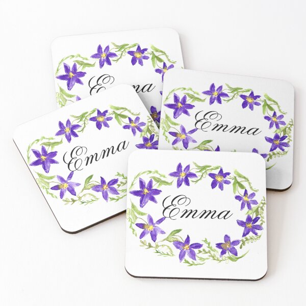 Item preview, Emma name girls Flowers wreath designed and sold by Monika Howarth.