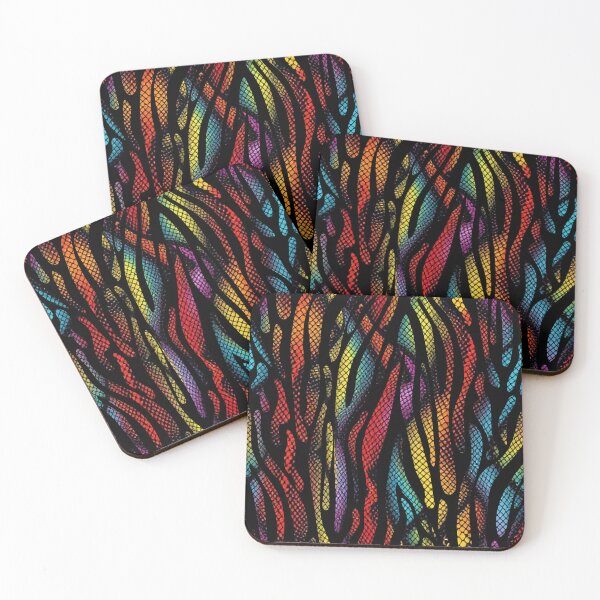 Item preview, Brightly Colored Rainbow Snakeskin Tiger Print Pattern  designed and sold by VonsKraftCorner.