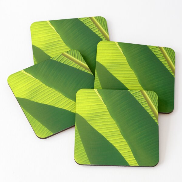 Item preview, Tropical banana leaves abstract nature pattern designed and sold by Wall Love.