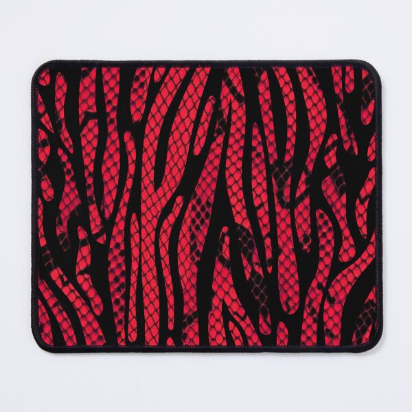 Item preview, Red and Black Snakeskin Tiger Print Pattern designed and sold by VonsKraftCorner.