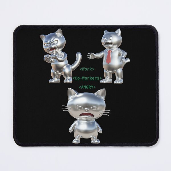 Item preview, Chrome Cats at Work: A Purr-fectly Funny Design designed and sold by Skyla007.