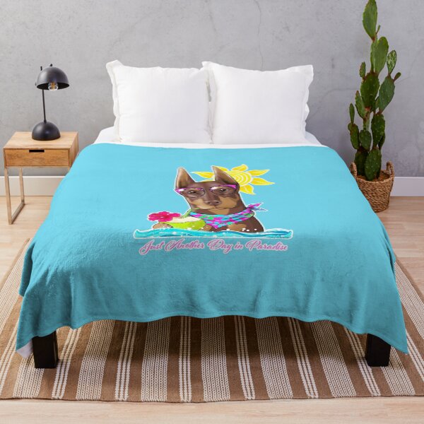 Item preview, Red Doberman Just Another Day in Paradise designed and sold by Atelier Cupcake.