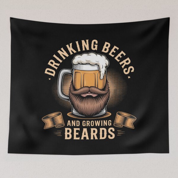 Item preview, Drinking Beer Funny Beard Lovers designed and sold by waazwee6.