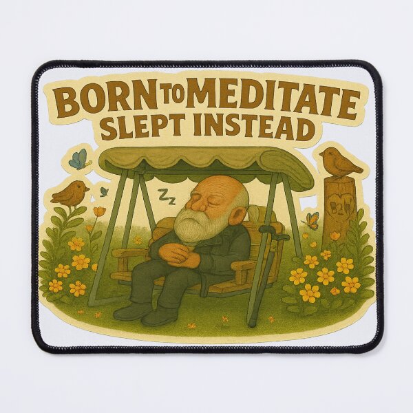 Item preview, Born to Meditate, Slept Instead designed and sold by Boldolka.