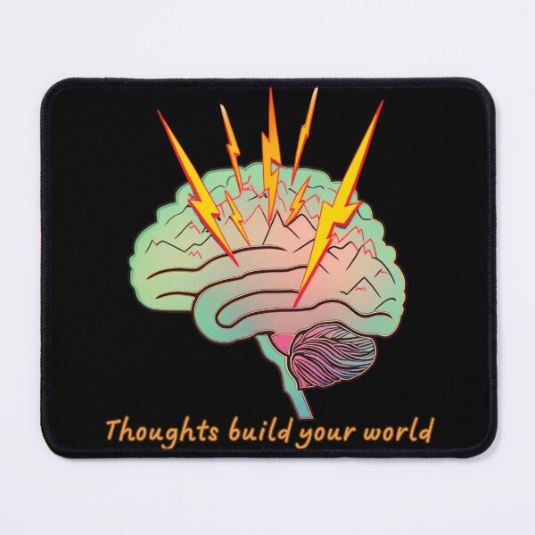 Item preview, Lighting bolts brain: thoughts build you world designed and sold by Mind Empowerment Designs.