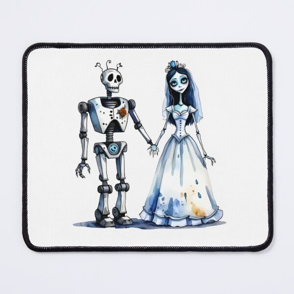 Item preview, Halloween Robot Monster Bride and Groom designed and sold by RedHearts76.
