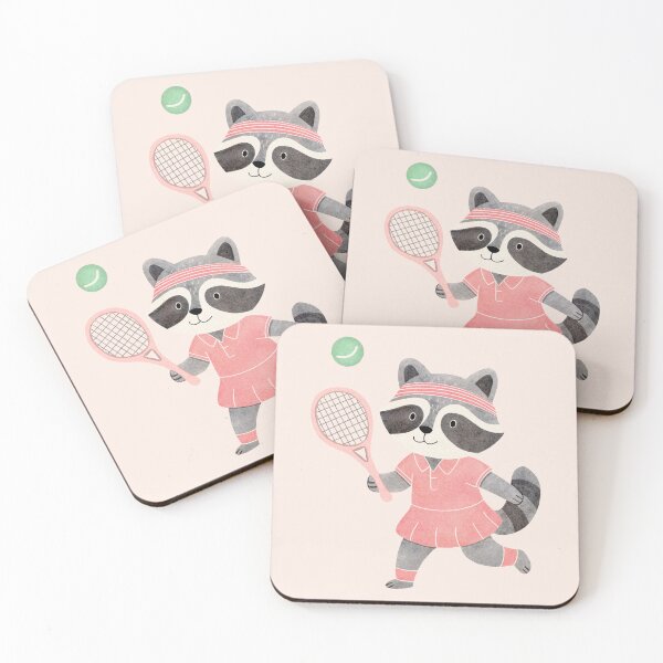 Item preview, Tennis Player Raccoon designed and sold by MilouiArt.