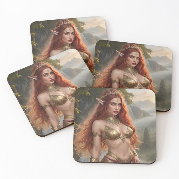 Item preview, Elven Queen of the Skies – Epic Fantasy Cliffside Art designed and sold by MissSaylor.