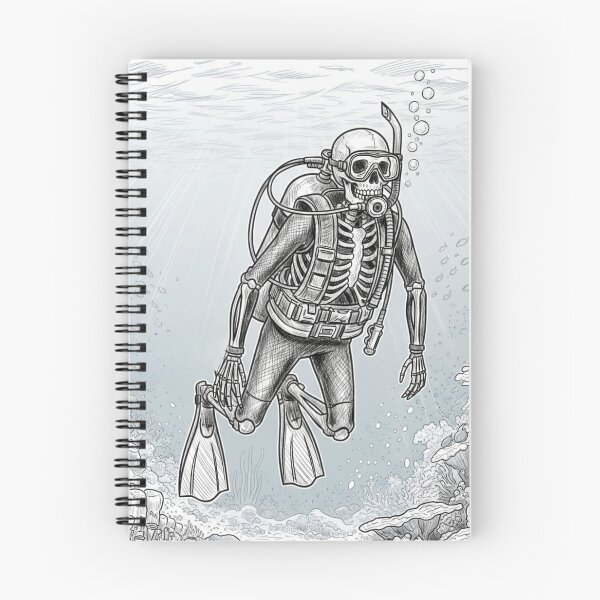 Item preview, Scuba Diving Skeleton designed and sold by AmraeTees.