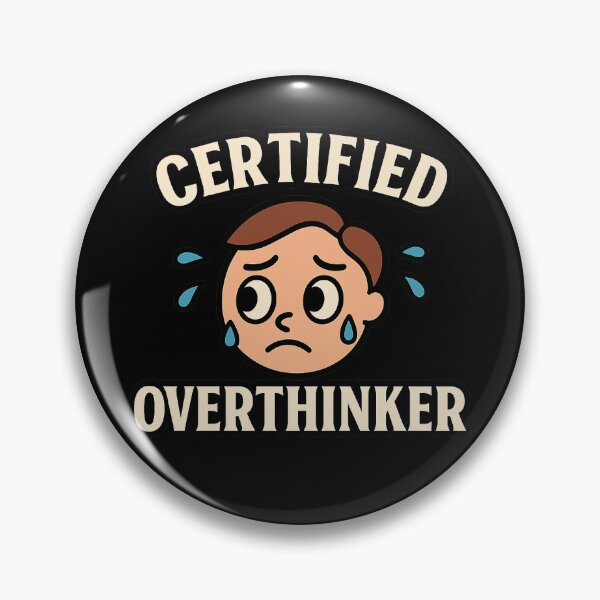Item preview, Certified Overthinker – Relatable Introvert Typography Design designed and sold by YumShop.