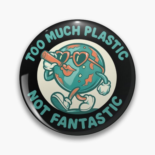 Item preview, Too Much Plastic Not Fantastic – Funny Earth Eco Awareness Sticker designed and sold by MomentumbyOla.