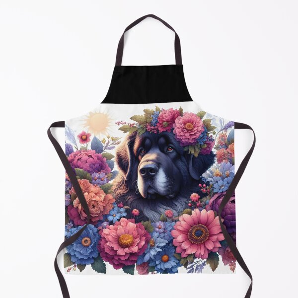 Item preview, Fantasy Šarplaninac – Dreamy Blue and Pink Floral Dog Portrait designed and sold by EmeraldeaArt.