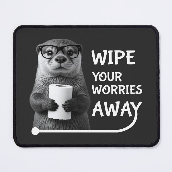 Item preview, Otter with Towel Paper - Wipe Your Worries Away designed and sold by IrynaDesign.