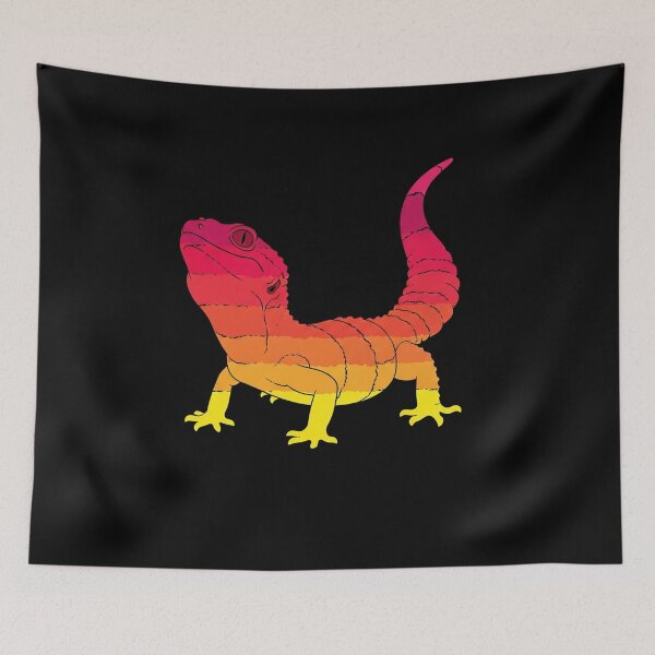 Item preview, Sunset Gradient Gecko Silhouette designed and sold by VinsendDraconi.