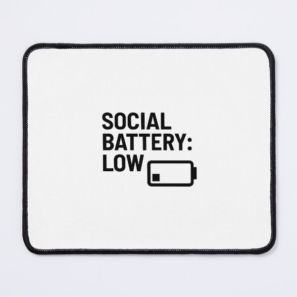 Item preview, Social Battery: Low – Minimalist Introvert Design for Overstimulated Minds designed and sold by YumShop.