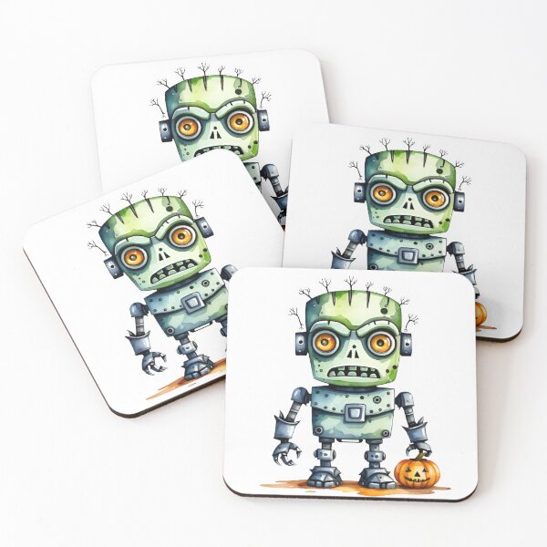 Item preview, Halloween Green Monster Robot designed and sold by RedHearts76.