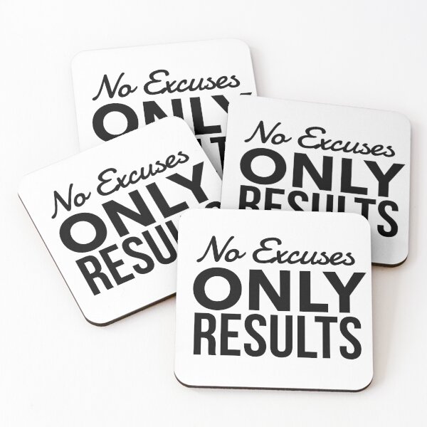 Item preview, No Excuses. Only Results - Bold Motivation for Action-Oriented People designed and sold by Soaring Eagle.