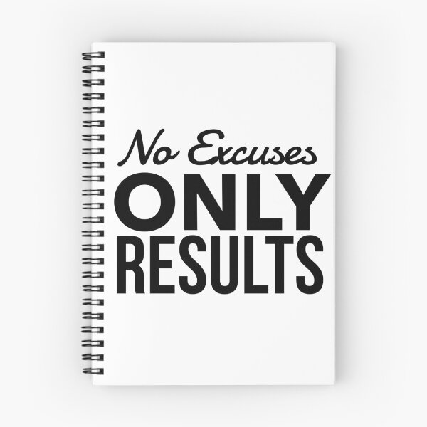 Item preview, No Excuses. Only Results - Bold Motivation for Action-Oriented People designed and sold by Soaring Eagle.
