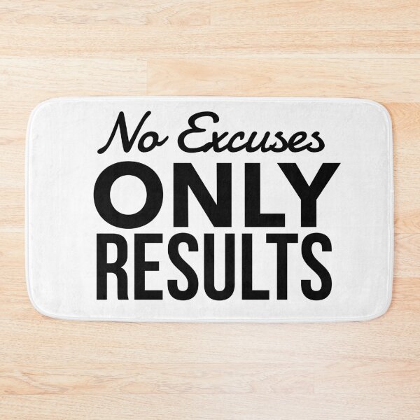 Item preview, No Excuses. Only Results - Bold Motivation for Action-Oriented People designed and sold by Soaring Eagle.