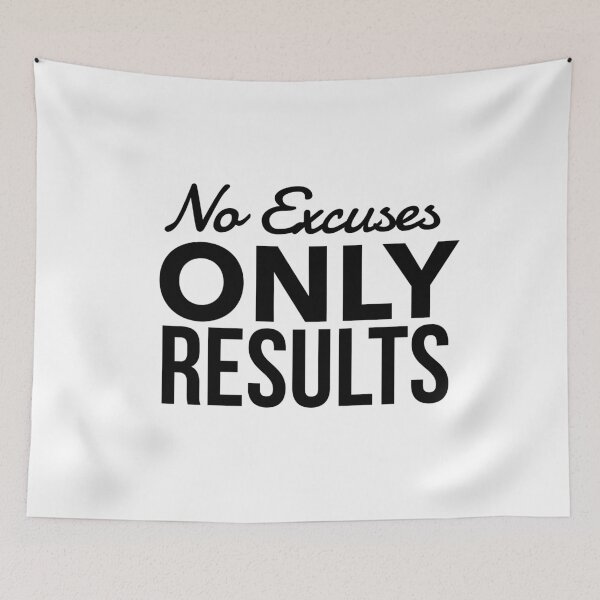 Item preview, No Excuses. Only Results - Bold Motivation for Action-Oriented People designed and sold by Soaring Eagle.