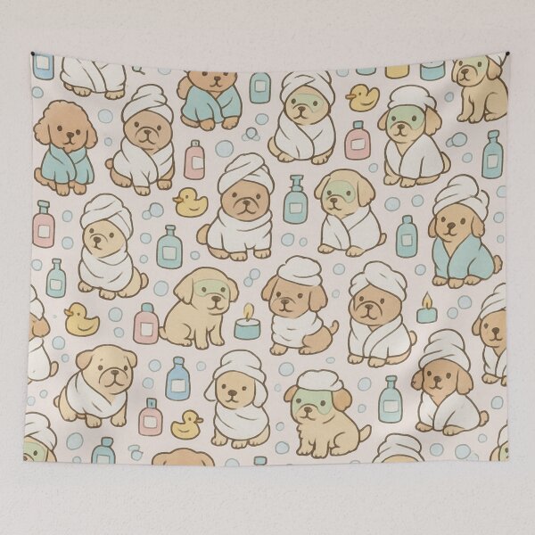 Item preview, Spa Day Puppies Pattern designed and sold by Furbulous Faces.