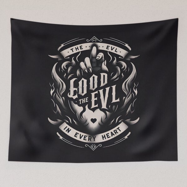 Item preview, Good Evil Hand Flame Heart designed and sold by Voodoo Store Paranormal Collections.