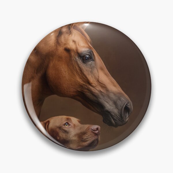 Item preview, Profile portraits of three red animals arranged in layers: arabian horse, vizsla dog and abyssinian cat. designed and sold by Julia Shepeleva.