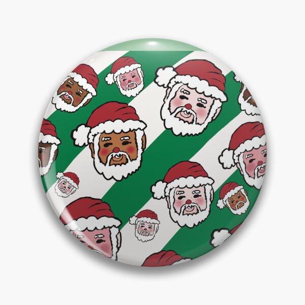 Item preview, Festive Santa Pattern with green stripes designed and sold by Micki Moxie.